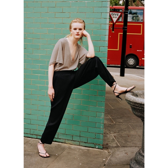 Zara Pants - Zara pleated straight leg pants